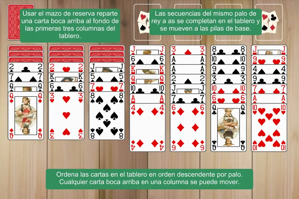 Configuración del Solitario Scorpion Fácil